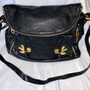Marc by Marc Jacobs Petal to the Metal Black Leather Bag